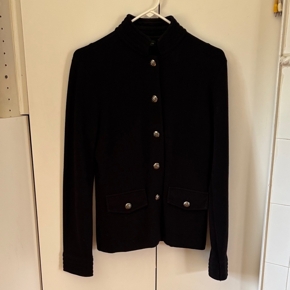 Ralph Lauren Black Women's Blazer with Silver Buttons